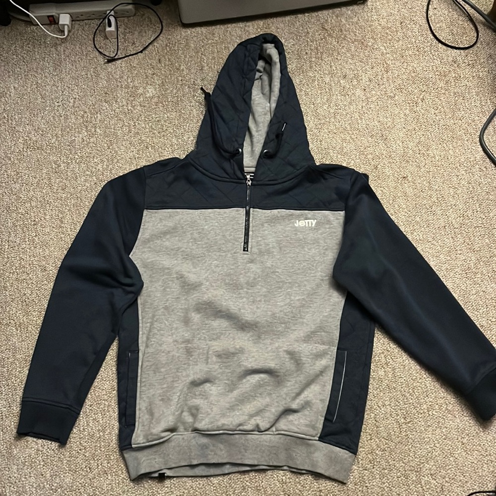 Jetty Sweatshirt Grey and Navy Blue Lightly Worn